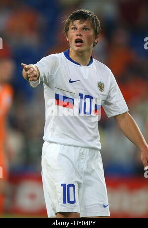 ANDREI ARSHAVIN Russland & ZENIT ST. PETERSBURG-St. JAKOB-PARK BASEL Schweiz 21. Juni 2008 Stockfoto