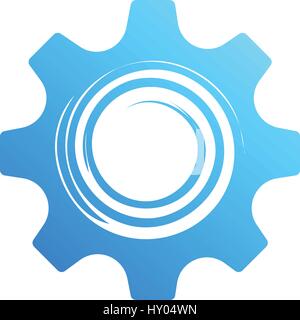 Zahnrad Symbol Vektor-Illustration, Einstellung oder Wartung-Konzept Stock Vektor