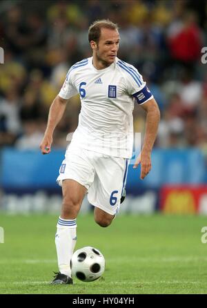 ANGELOS BASINAS Griechenland & MALLORCA-EM-STADION SALZBURG Österreich 10. Juni 2008 Stockfoto