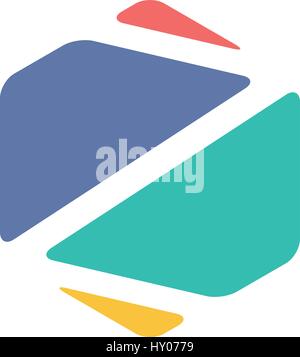 Buchstabe Z im Inneren Sechseck-Shape-symbol Stock Vektor