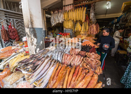 Zentralmarkt (Psar Thmey) in Phnom Penh, Kambodscha, Asien. Stockfoto