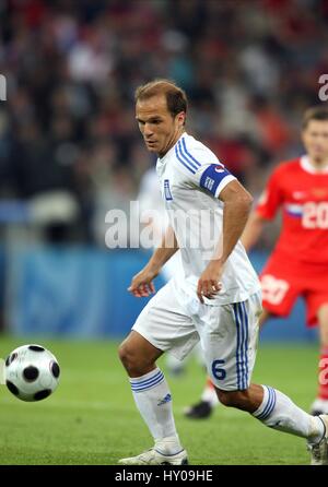 ANGELOS BASINAS Griechenland & MALLORCA-EM-STADION SALZBURG Österreich 14. Juni 2008 Stockfoto