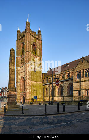 St John the Baptist Parish Church, Marktplatz, Atherton, Gtr Manchester England, UK. Stockfoto