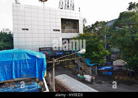 Andheri u-Bahn Bahnhof, Mumbai, Maharashtra, Indien, Asien Stockfoto