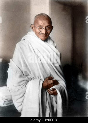 Mahatma Gandhi, indischer Freiheitskämpfer, London, Vereinigtes Königreich, Vereinigtes Königreich, 1931, Vintage, 1900er Jahre Bild Stockfoto