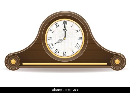 Uhr alte Retro-Symbol-Lager Vektor-Illustration auf grauem Hintergrund isoliert Stock Vektor