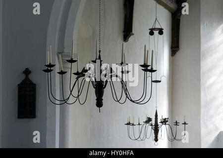 Kronleuchter in All Saints Church, Morston, Norfolk, England, UK Stockfoto