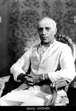 Erster indischer Premierminister, Jawaharlal Nehru, Indien, Asien, altes Bild des Jahrgangs 1900s Stockfoto