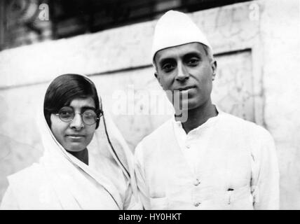 Indische erster Premierminister, Jawaharlal Nehru und Kamala, Indien, Asien Stockfoto