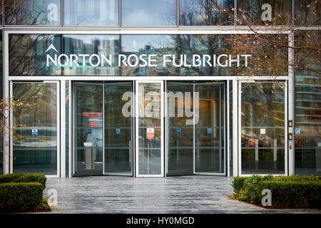 Gesamtansicht der Norton Rose Fulbright Büros in London Stockfoto