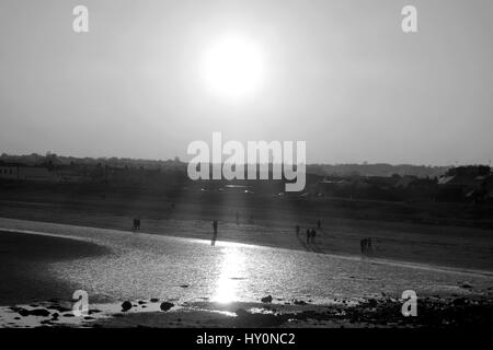 Schöne Aussicht auf den Strand in Skerries Village, Irland Stockfoto