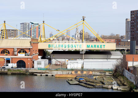 Billingsgate Markt und Constructiion London Stockfoto