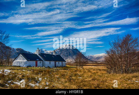 Black Rock Cottage - Glencoe-Schottland Stockfoto