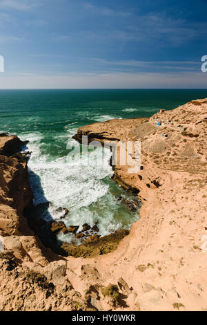 Grobe bunte Küste, Atlantik, Marokko Stockfoto