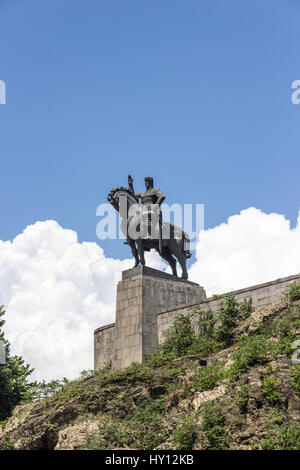 friedliche vie der alten Stadt Tiflis, Metekhi Kirche Stockfoto