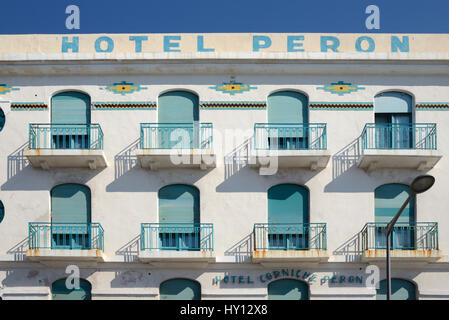 Das historische Hotel Peron auf der Corniche oder Waterfront Marseille oder Marseille Frankreich Stockfoto