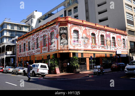 Mama Africa Restaurant und Bar in der Long Street, Kapstadt. Stockfoto