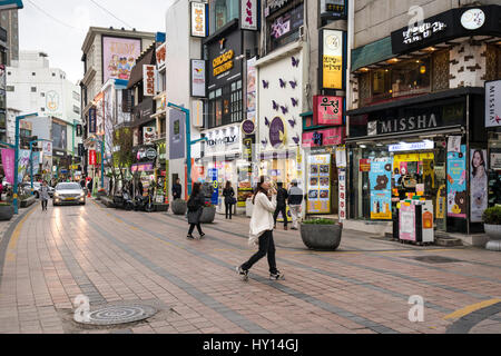 Gwangbokro Fashion Street, Busan Gwangyeoksi, Südkorea Stockfoto