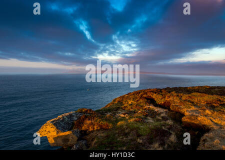 Hoy über den Pentland Firth, vom Küstenweg auf der Westseite des Dunnet Head, Caithness, Schottland, UK Stockfoto