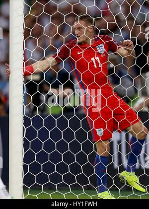 JAMIE VARDY ENGLAND STADE GEOFFROY-GUICHARD Saint-Etienne Frankreich 20. Juni 2016 Stockfoto