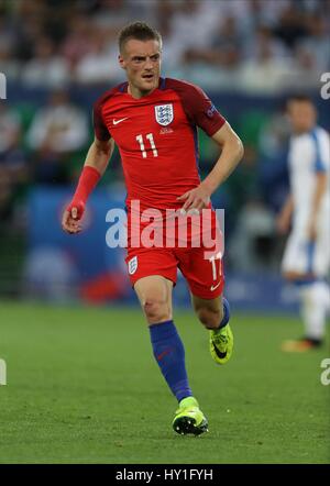 JAMIE VARDY Slowakei ENGLAND EURO 2016 GR STADE GEOFFROY GUICHARD Saint-Etienne Frankreich 20 Juni 2016 Stockfoto