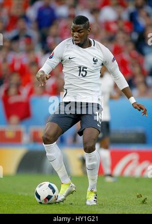 PAUL POGBA Schweiz V STADE PIERRE MAUROY LILLE Frankreich 19. Juni 2016 Stockfoto