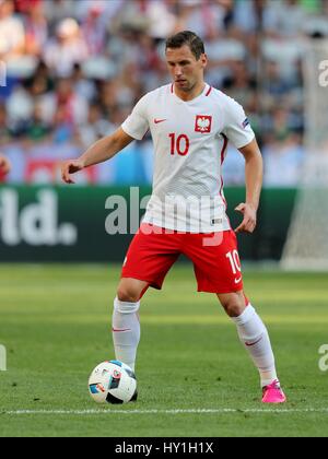 Polens GRZEGORZ KRYCHOWIAK Polen V Nordirland STADE DE NICE Nizza Frankreich 12. Juni 2016 Stockfoto