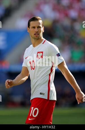 Polens GRZEGORZ KRYCHOWIAK Polen V Nordirland STADE DE NICE Nizza Frankreich 12. Juni 2016 Stockfoto