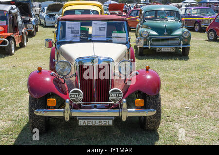 Ein 1995 TD 2000 Roadster, ein MG-Replikat ursprünglich in Australien gebaut wurde; Hotels in Malaysia. Stockfoto