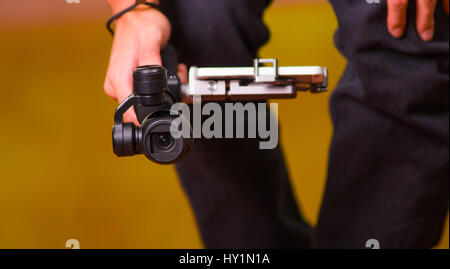 Hand-held Kamera Stabilisator für Handy Stockfoto