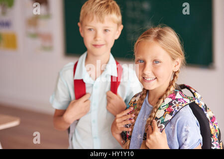 Zwei Schüler in der Klasse Stockfoto