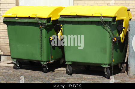 Recycling-Behälter, Bremen, Deutschland Stockfoto