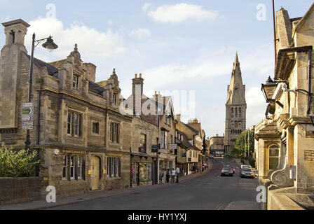 Stamford ist eine alte Stadt liegt etwa 100 Meilen nördlich von London, direkt an der A1, der nördlich des alten großen war Straße nach Yor Stockfoto