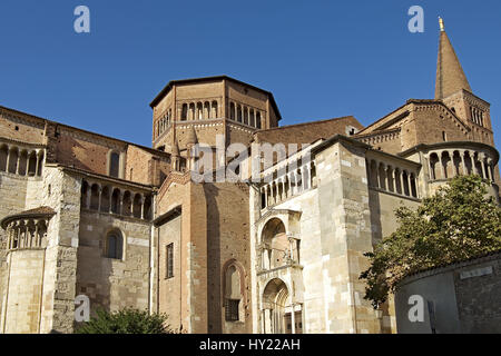 Bild von Piacenza Kathedrale, Emilia-Romagna, Italien. Die romanische Kathedrale wurde zwischen 1122 und 1233.   Der Dom von Piacenza, Emilia-Romagna, Stockfoto