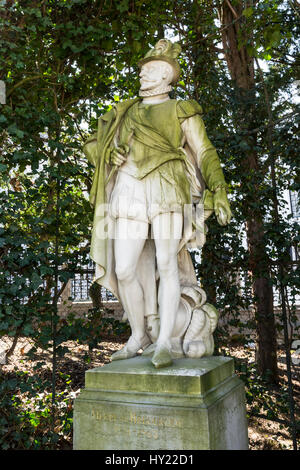 Henri de Brederode Statue in Petit Sablon-Platz in Brüssel Stockfoto