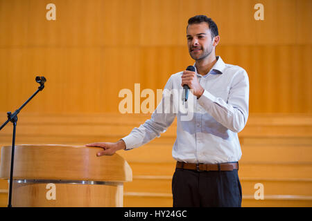 Führungskraft eine Rede im Conference center Stockfoto