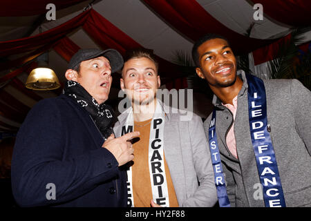 Paris, Frankreich. 31. März 2017. Jean-Luc Reichmann, Mister Picardie und Mister Ile de France besuchen Eröffnungsabend der Thron Fair zugunsten der Vereinigung Petits Princes, der sein 30-jähriges bestehen in diesem Jahr feiert. Bildnachweis: Bernard Menigault/Alamy Live-Nachrichten Stockfoto