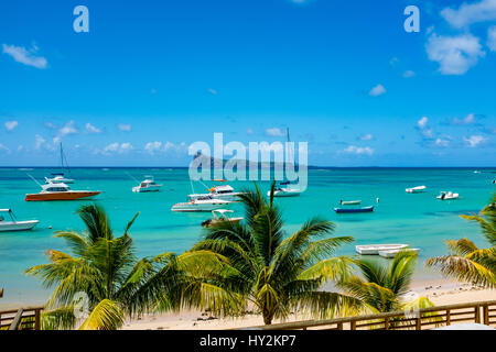 tolle weiße Strände der Insel Mauritius. Tropischen Urlaub Stockfoto