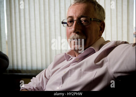 Ignacio Fernandez Toxo, Generalsekretär der spanischen Union Workers Kommissionen (CCOO) in Madrid, Spanien. Stockfoto