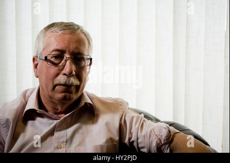 Ignacio Fernandez Toxo, Generalsekretär der spanischen Union Workers Kommissionen (CCOO) in Madrid, Spanien. Stockfoto