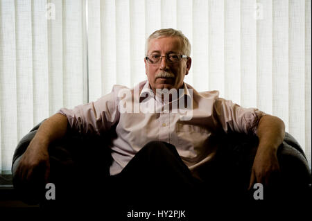 Ignacio Fernandez Toxo, Generalsekretär der spanischen Union Workers Kommissionen (CCOO) in Madrid, Spanien. Stockfoto