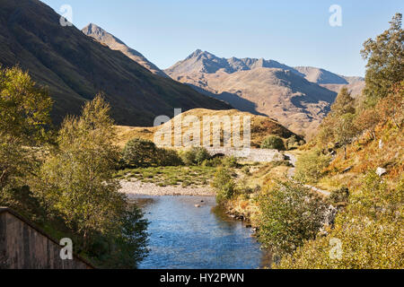 Glen Shiel Steinbrücke, Schlachtfeld Site, A87, Road, Inseln, Highland, Schottland, Vereinigtes Königreich Stockfoto