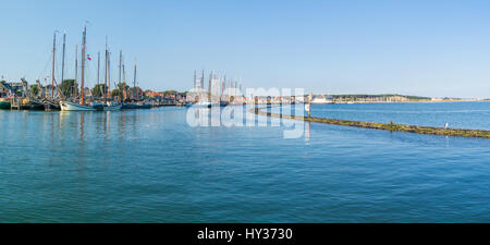 Hafen von West-Terschelling auf Wattenmeer Insel Terschelling, Friesland, Niederlande Stockfoto