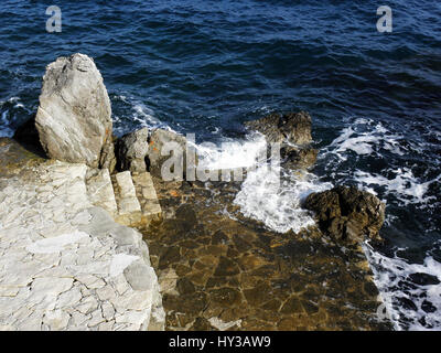 Adria-Küste zwischen Opatija und Lovran, Kroatien, Europa, 3 Stockfoto