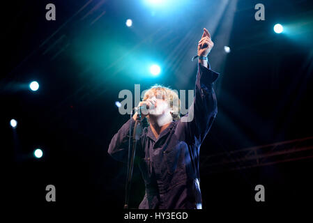 BARCELONA - 4 JUN: Ty Segall und Straßenräuber (Punk-Rock-Band) führen in Konzert im Primavera Sound Festival 2016 auf 4. Juni 2016 in Barcelona, Spanien. Stockfoto