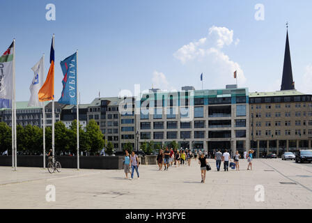 Europa Passage und der Jungfernstieg in Hamburg, Deutschland, sterben Europa Passage Und der Jungfernstieg in Hamburg, Deutschland Stockfoto