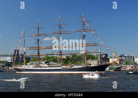 Deutschland, Hamburg, Stadt, Städte, Hamburger, Hafen, Tag, während des Tages, die Elbe Hafen Geburtstag, Schiff, Schiffe, Segelschiff, Segelschiffe, quadratisch Stockfoto