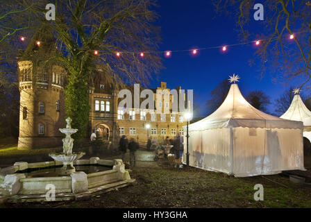 Christmas fair im Bergedorfer Schloss Berg Dorf, Hamburg, Deutschland, Europa, Weihnachtsmarkt bin Bergedorfer Schloss in Bergedorf, Balticborg Stockfoto