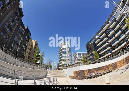 Vasco-Da-Gama-Platz und kaiserlichen Kai im Hafen von Hamburg, Deutschland, Europa, Vasco-Da-Gama-Platz Und Kaiserkai in der Hafencity von Hamburg, Stockfoto