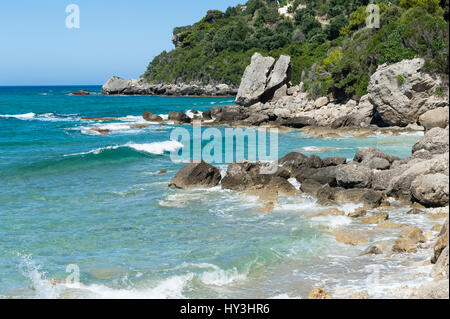 Mirtiotissas Strand, Korfu, Ionische Inseln, Griechenland, Europa Stockfoto